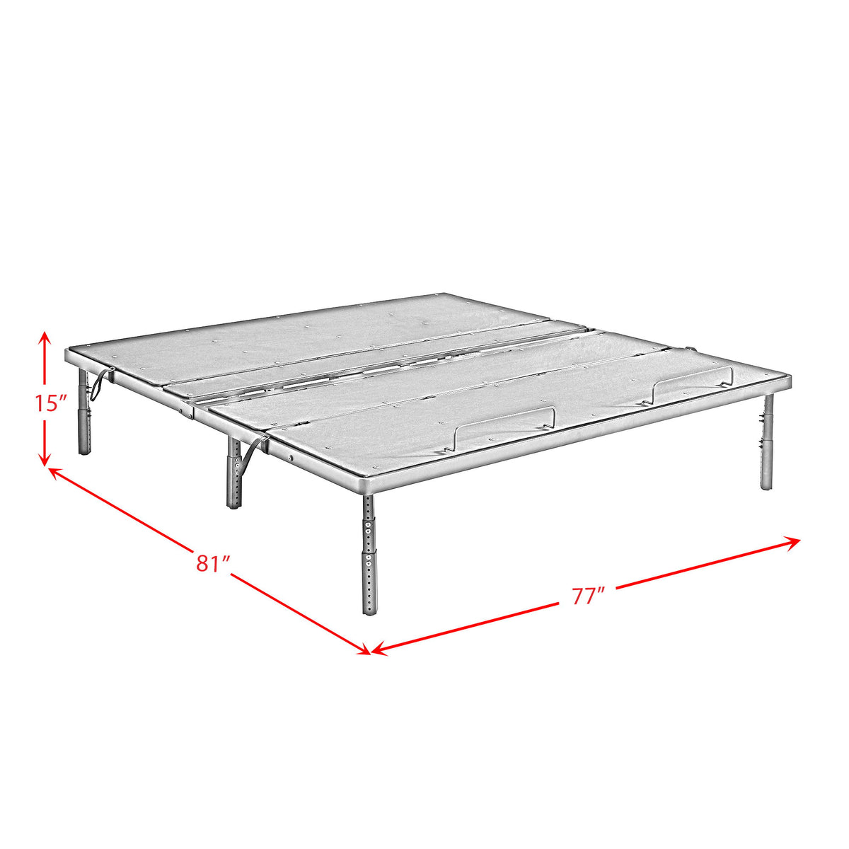 Z Base Pro Adjustable Bed With Head And Foot Incline in Black by Elements International, view 4