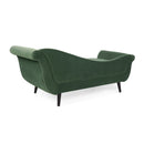 Auroral - Velvet Upholstered Chaise Lounge With Scrolled Arms And Tapered Legs