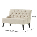 Nicole - French Style Upholstered Loveseat With Tufted Backrest