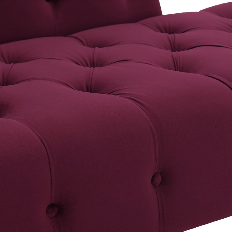 Samuel - Tufted Roll Arm Chaise Lounge