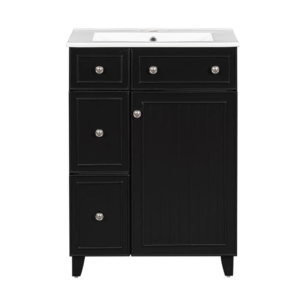 Bathroom Vanity Cabinet With Sink - Black