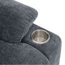 Omarion - Power Recliner With Lift, Heating & Massage - Blue Chenille