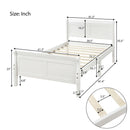 Platform Bed Frame Mattress Foundation Sleigh Bed With Headboard / Footboard / Wood Slat Suppor
