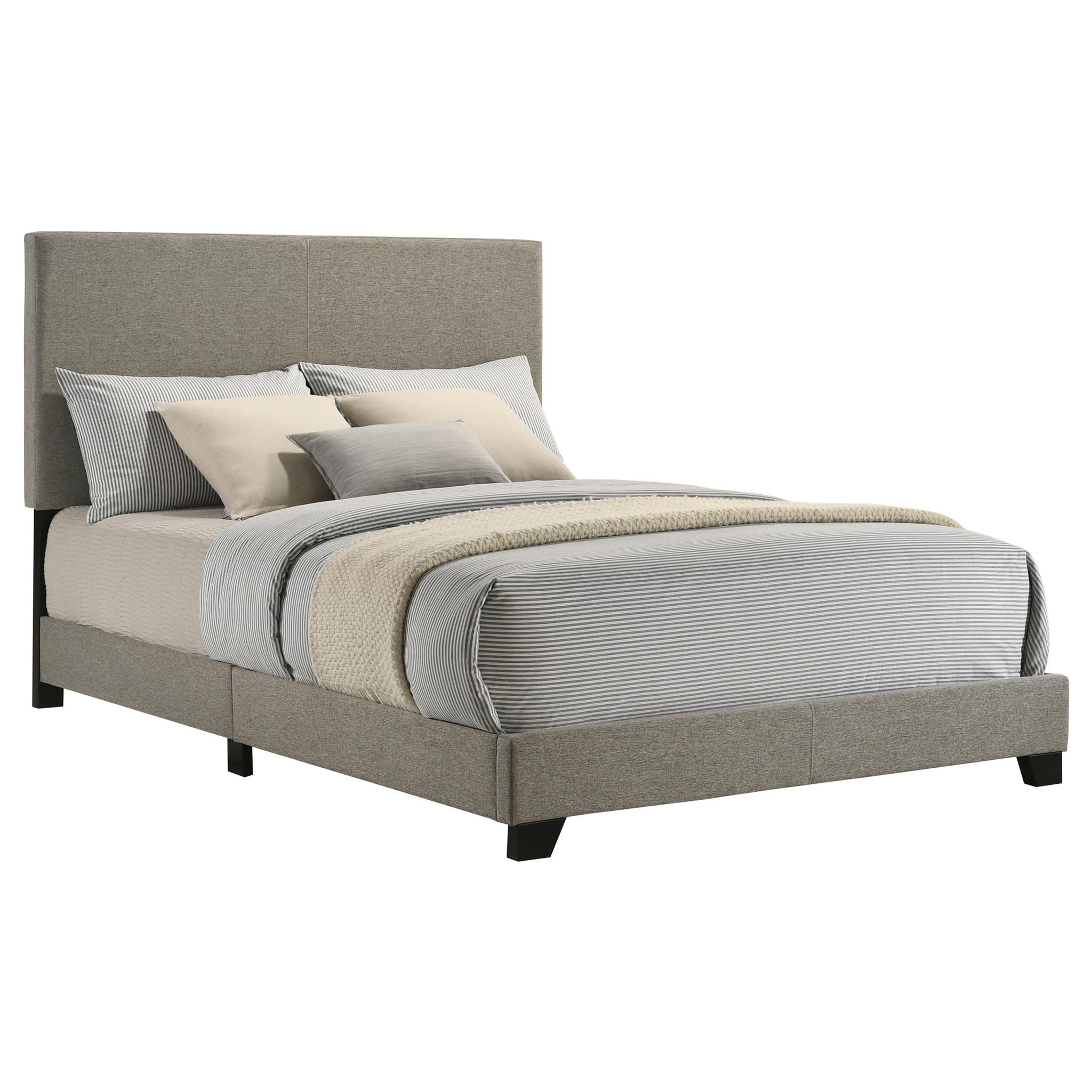 Dorian Fabric Upholstered Full Panel Bed Taupe