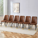 Modern Dining Chairs With Sleek Backrest And Metal Legs