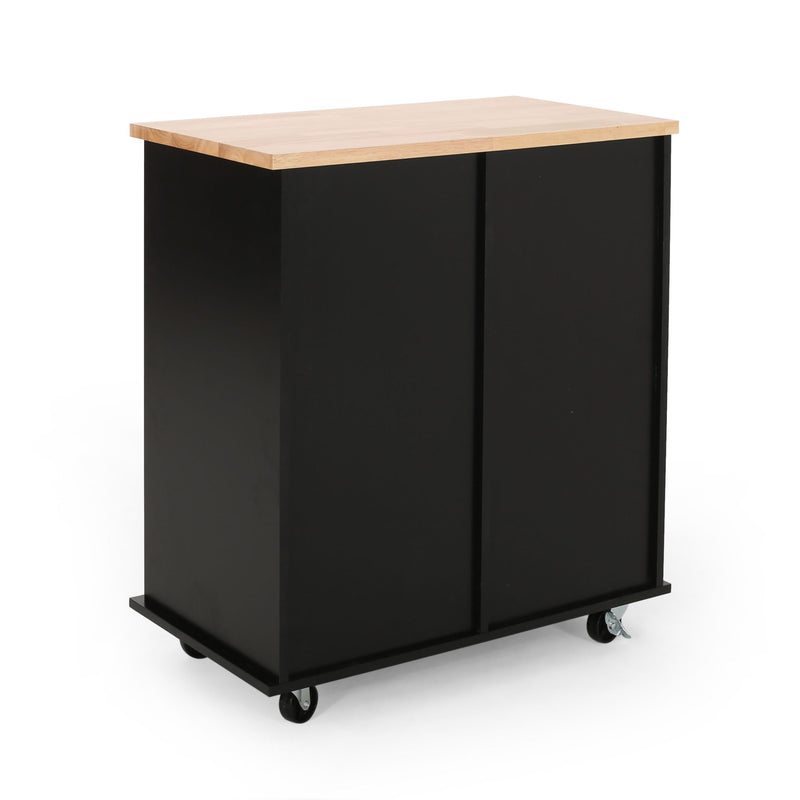 Yohaan - Contemporary Kitchen Cart With Wheels
