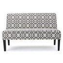 Contemporary Loveseat With Upholstered Fabric And Birch Wood Legs - Gray
