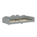 Upholstered Daybed, Sherpa Fabric Sofabed With Cloud-Shaped Backrest