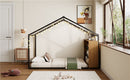 Bed House Frame With Shelves And Lights