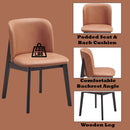 Eliora - Side Chair (Set of 2) - Camel Polish Microfiber & Black