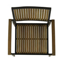 Vermilion - Outdoor Dining Chair With Vertical Slat And Wooden Arm