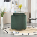 Corduroy Barrel Chair, 360 Degree Swivel