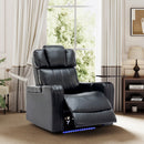 Power Recliner Theater Chair With Cooling Cup Holder, Bluetooth Speaker, LED Lights, USB Ports
