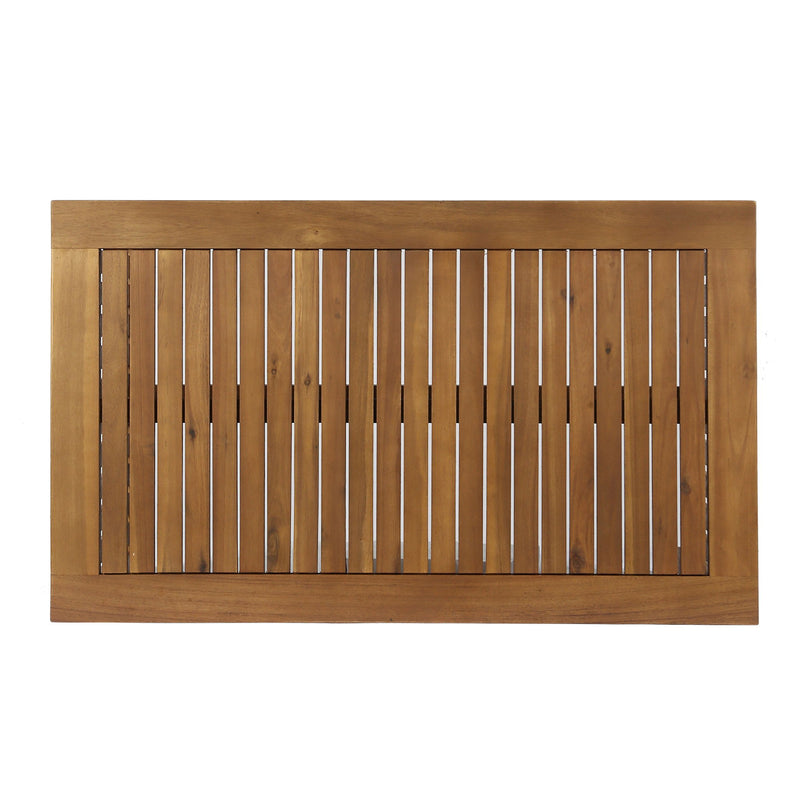 Acacia Wood Rectangular Patio Coffee Table For Outside