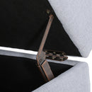 Ottoman With Birch Wood Legs And Cushioned Top For Comfort