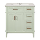 Modern Bathroom Vanity With Ceramic Sink, Soft Close Storage Cabinet