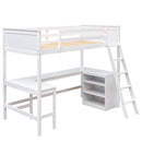 Loft Bed With Shelves With Desk