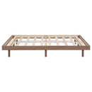 Modern Design Full Floating Platform Bed Frame for Walnut Color