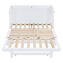 Murphy Bed With Frosted Glass Doors Design, Fake Drawers, Metal Legs