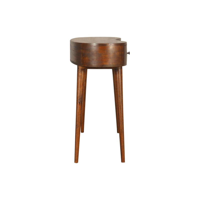 Wave Writing Desk, 2 Drawer - Chestnut