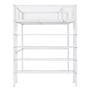 Loft Bed With 4 Tier Shelves And Storage