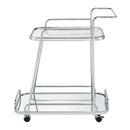 Aegis - Serving Cart - Clear Glass & Chrome