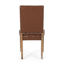 Sophisticated Dining Chair Set With Button Tufting - Light Brown / Weathered Wood