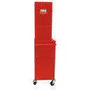 6 Drawer Lockable Tool Cabinet On Wheels, Steel Rolling Tool Chest With Detachable Toolbox
