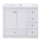 Shaker Free Standing Bathroom Vanity Cabinet With Sink, Soft Close Drawers, Soft Close Doors