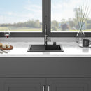 Quartz Kitchen Sink, Granite Composite, Drop In Sink With Durable Design