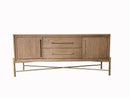Metal Base Sideboard - Light Brown
