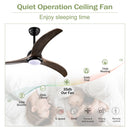 Indoor Outdoor Ceiling Fan With Light With Remote Control, Noiseless Reversible Motor, 6 Speed, 3 Color