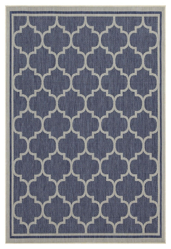 Sunshine - 5'3" X 7'3" Indoor, Outdoor Area Rug Polypropylene - Blue