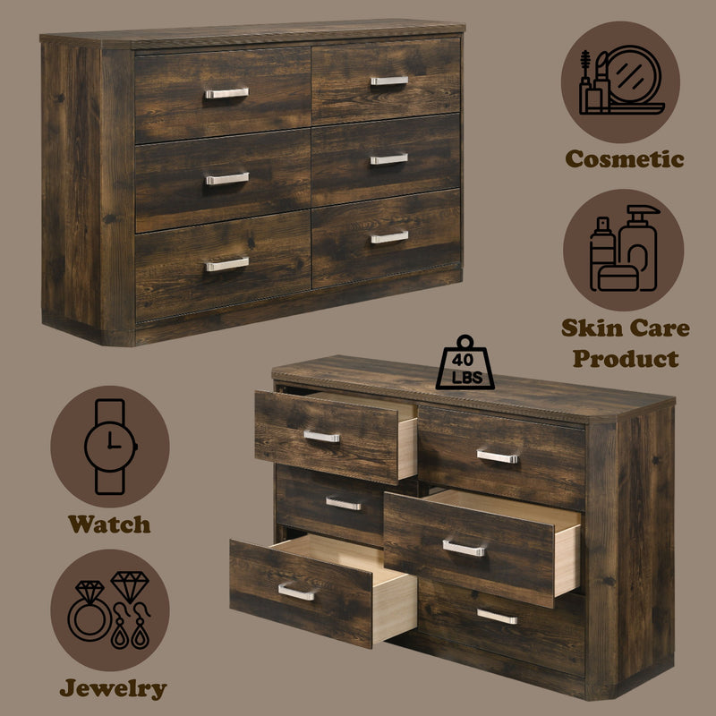 Elettra - Rustic Dresser - Walnut