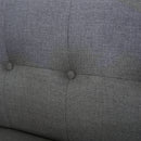 Modern Loveseat Sofa With Button Tufted Backrest