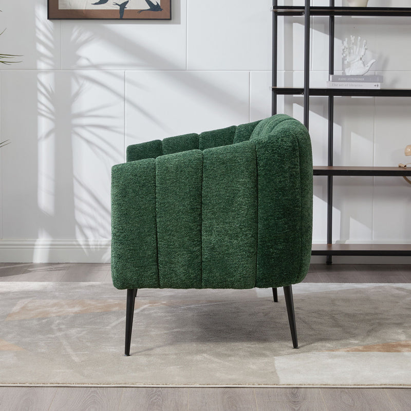 Glam Mini Loveseat, Accent Couch - Green