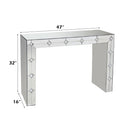 Hessa - Accent Table - Mirrored & Faux Rhinestone - Atlantic Fine Furniture Inc