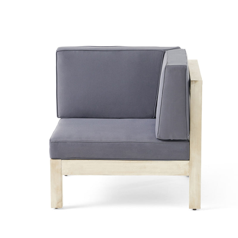 Brava - X Back 2 Seater Sectional Loveseat With Coffee Table