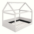 Upholstered House Style Daybed With LED Light Strips