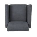 Contemporary Club Chair With Nailhead Trim Fabric And Birch Wood Legs