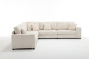 Oversized Modular Sectional Sofa Set,Corduroy Upholstered Deep Seat Comfy Sofa   Beige