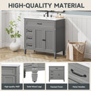 Bathroom Vanity With Sink, Freestanding Cabinet & Drawers