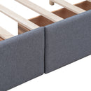 Upholstered Platform Bed With Classic Headboard And Drawers, No Box Spring Needed