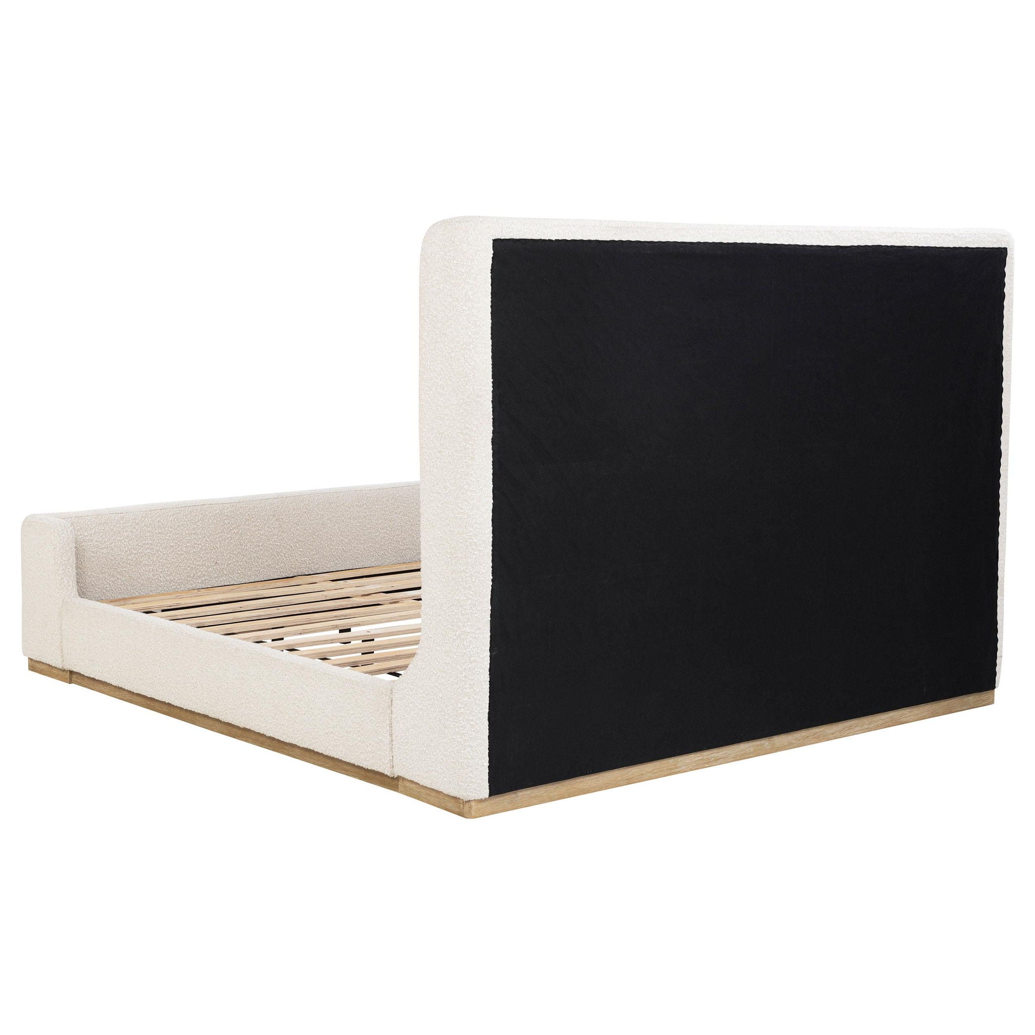 Nala Upholstered Eastern King Sleigh Bed Cream