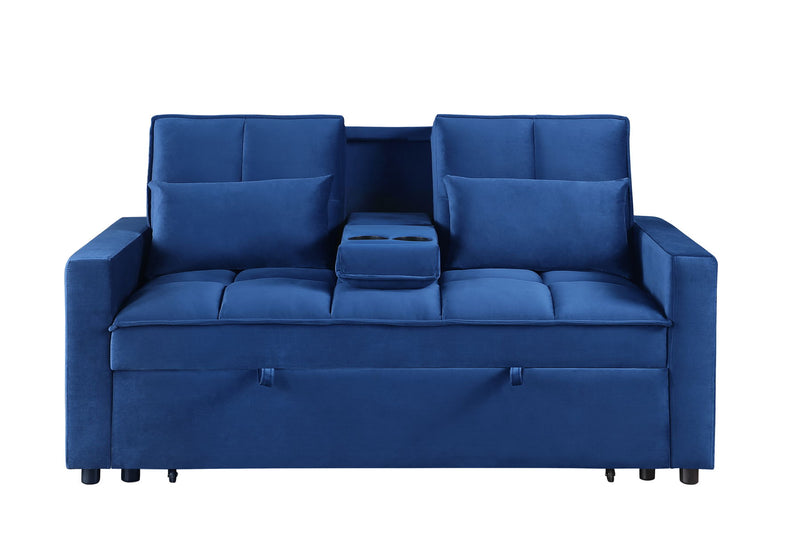 66.25'' Velvet Pull Out Sofa Sectional