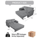 Modern Convertible Sleeper Sofa Bed With Pull-Out Queen Design, Side Storage & Thick Cushions