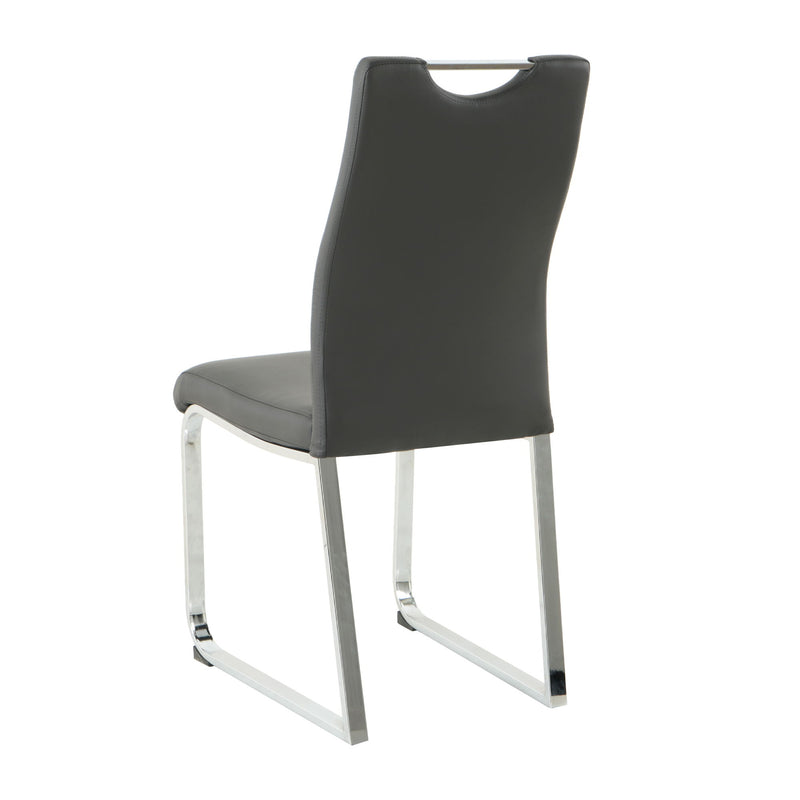 Modern Upholstered Dining Chair Electroplated Metal Legs (Set of 2)