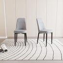 Modern Dining Chair With Cushions And Metal Legs