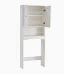 Home Bathroom Shelf Over-The-Toilet, Bathroom Spacesaver, Bathroom Storage Cabinet Organizer - White