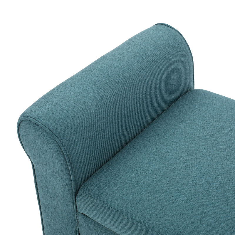 Hayes - Armed Storage Bench With Rolled Arms And Button Tufting